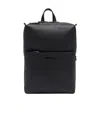 Ferragamo Gancini-debossed Leather Backpack In Black