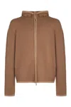 Ferragamo Hooded Zip-up Cardigan Long Sleeves