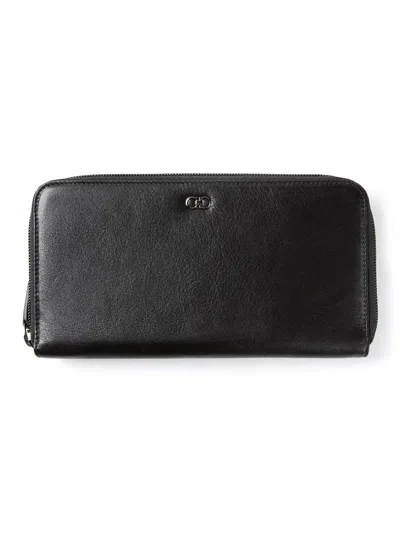 Ferragamo Zipped Continental Wallet In Black