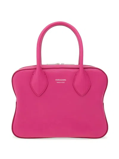 Ferragamo Zipped Tote Bag In Pink