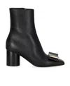 Ferragamo Women's Leonia Leather Ankle Boots In Black