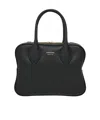 Ferragamo Logo Printed Handbag In Black