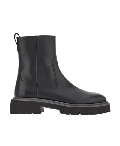FERRAGAMO ZIPPER SQUARE-HEADED BOOTS