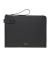 Ferragamo Gancini-buckle Clutch Bag In Black
