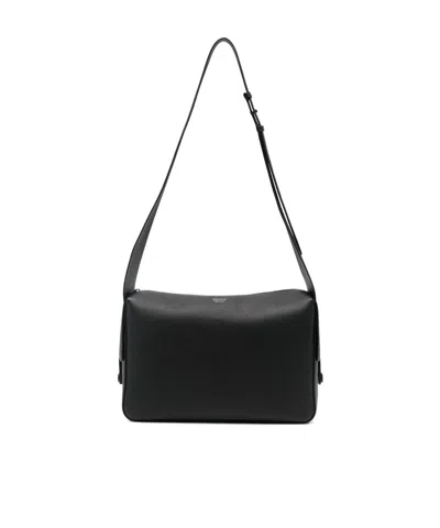 Ferragamo Zippered Shoulder Bag In Black
