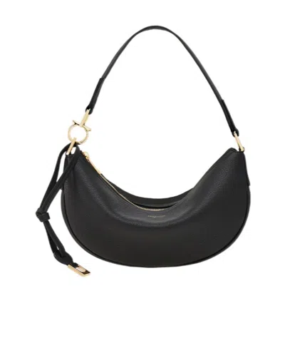 FERRAGAMO ZIPPERED SHOULDER BAG