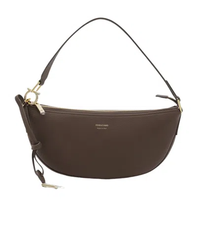Ferragamo Hobo Shoulder Bag In Brown