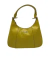 Ferragamo Zippered Shoulder Bag In Green