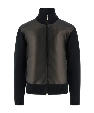 FERRAGAMO ZIPPERED WOOL CASUAL JACKET WITH FRONT