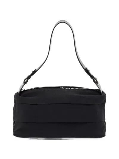 Pre-owned Ferragamo Zip-up Shoulder Bag In Black