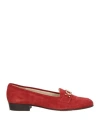 Ferragamo's Creations Woman Loafers Brick Size 9.5 Leather In Red