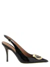 Ferragamo Sara Patent Leather Slingback Pumps In Black