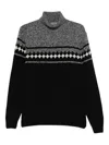 Ferrante Patterned Roll-neck Sweater In Gray