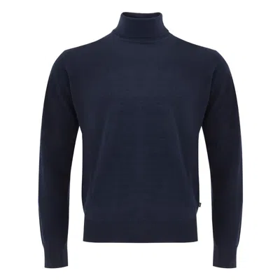 Ferrante Elegant Blue Wool Sweater For Men