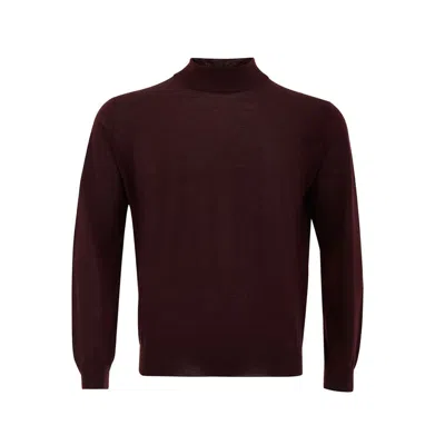 Ferrante Elegant Red Wool Sweater For Men In Burgundy