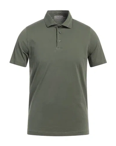 Ferrante Man Polo Shirt Military Green Size 36 Cotton