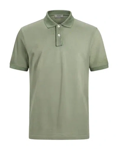 Ferrante Man Polo Shirt Military Green Size 40 Cotton