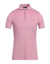 Ferrante Man Polo Shirt Pink Size 38 Cotton
