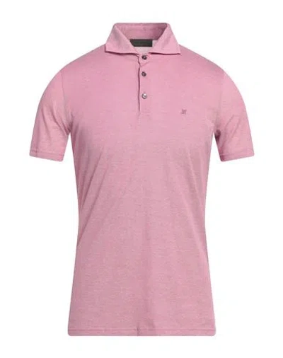 Ferrante Man Polo Shirt Pink Size 38 Cotton