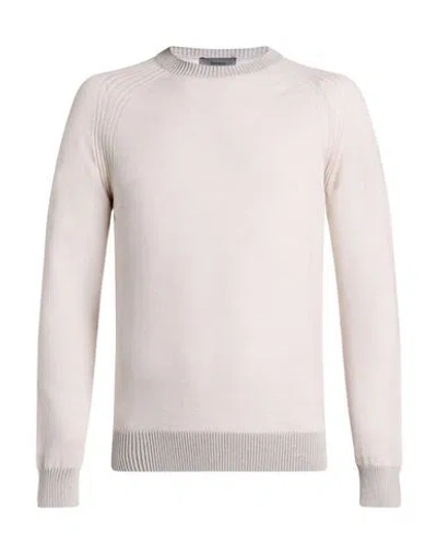 Ferrante Man Sweater Beige Size 40 Merino Wool In Multi