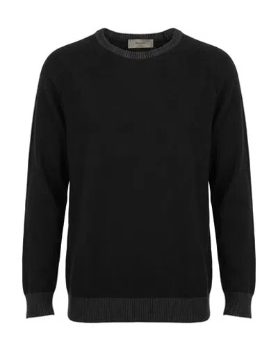 Ferrante Man Sweater Black Size 44 Merino Wool In Multi