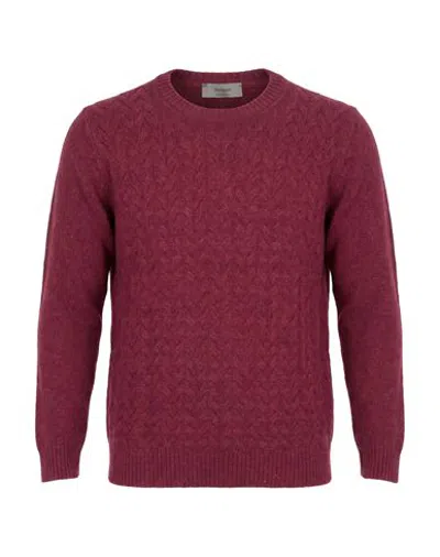 Ferrante Man Sweater Brick Size 44 Wool, Recycled Polyamide, Recycled Wool In Animal Print