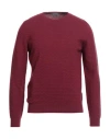 Ferrante Man Sweater Burgundy Size 46 Merino Wool In Red