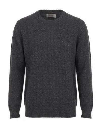 Ferrante Man Sweater Charcoal Size 44 Wool, Recycled Polyamide, Recycled Wool In Gray