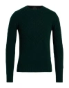 Ferrante Man Sweater Dark Green Size 36 Merino Wool