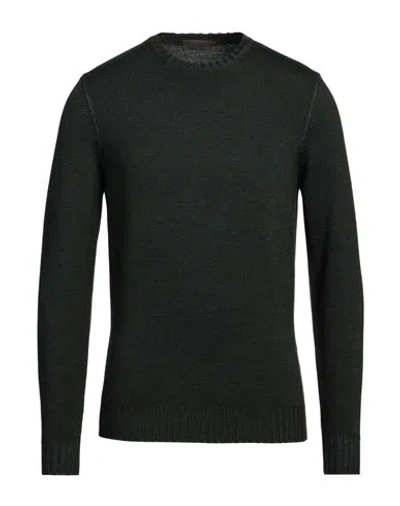 Ferrante Man Sweater Dark Green Size 36 Merino Wool