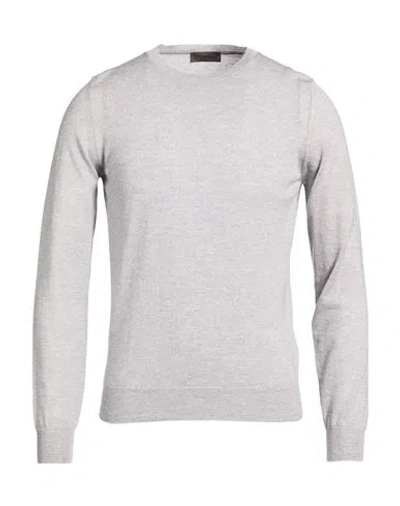 Ferrante Man Sweater Light Grey Size 36 Merino Wool In Gray
