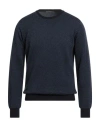 Ferrante Man Sweater Midnight Blue Size 42 Merino Wool In Black