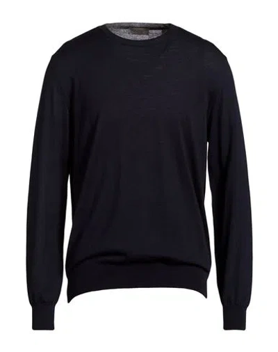 Ferrante Man Sweater Midnight Blue Size 44 Merino Wool