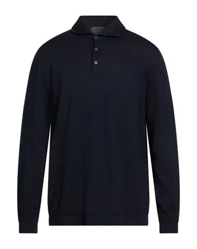 Ferrante Man Sweater Midnight Blue Size 44 Merino Wool