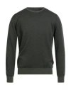 Ferrante Man Sweater Military Green Size 44 Merino Wool In Green