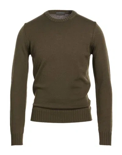Ferrante Man Sweater Military Green Size 46 Merino Wool