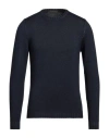 Ferrante Man Sweater Navy Blue Size 36 Merino Wool