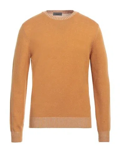 Ferrante Man Sweater Ocher Size 42 Merino Wool In Yellow