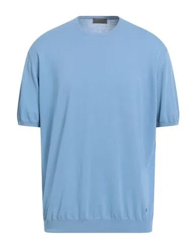 Ferrante Man Sweater Pastel Blue Size 50 Cotton