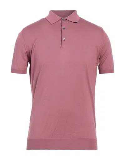 Ferrante Man Sweater Pastel Pink Size 50 Giza 45 Cotton