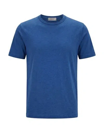 Ferrante Man T-shirt Blue Size 40 Cotton