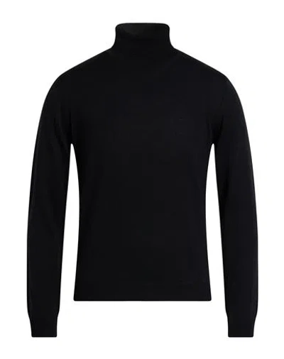 Ferrante Man Turtleneck Black Size 36 Merino Wool
