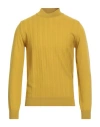Ferrante Man Turtleneck Lime Green Size 40 Merino Wool