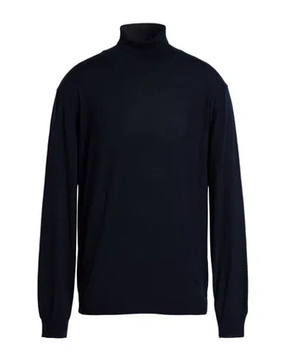 Ferrante Man Turtleneck Midnight Blue Size 46 Merino Wool