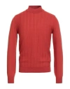 Ferrante Man Turtleneck Rust Size 42 Merino Wool