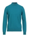 Ferrante Man Turtleneck Turquoise Size 40 Merino Wool