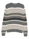 Ferrante Striped Round-neck Sweater In Multi