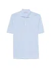 Ferrante Royal Red Man Polo Shirt Light Blue Size 44 Cotton In Blue