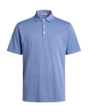 Ferrante Royal Red Man Polo Shirt Light Blue Size 44 Cotton In Blue