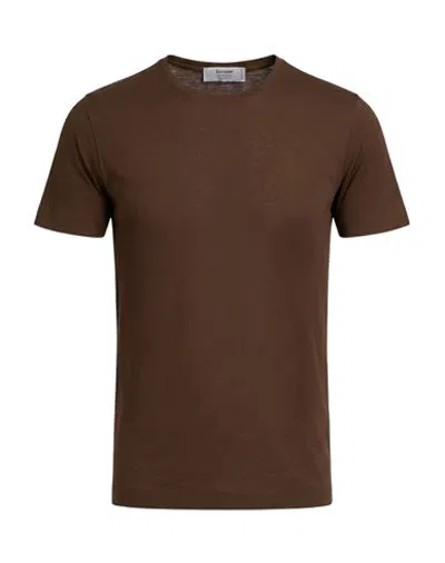 Ferrante Royal Red Man T-shirt Brown Size 38 Cotton In Black